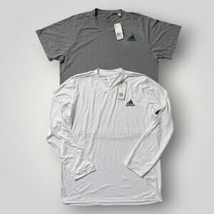 Adidas Men’s XL Lot 2 Performance Shirts Short Sleeve Long Sleeve NWT